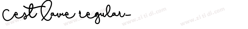 Cest Lavie Regular字体转换 Cest Lavie Regular字体转换